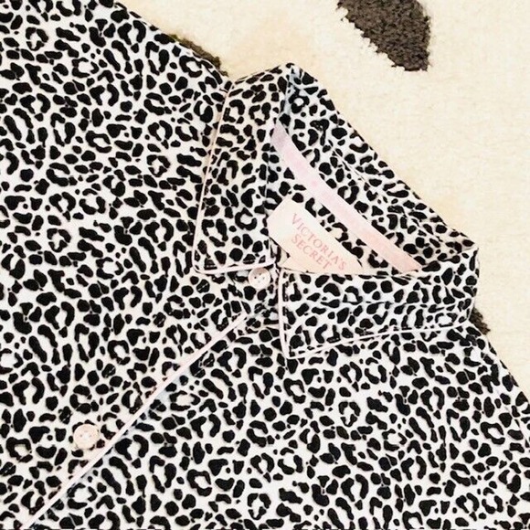 Victoria's Secret Small Animal Leopard Print Night Shirt Pajama PJ Dress Gown - Picture 4 of 12